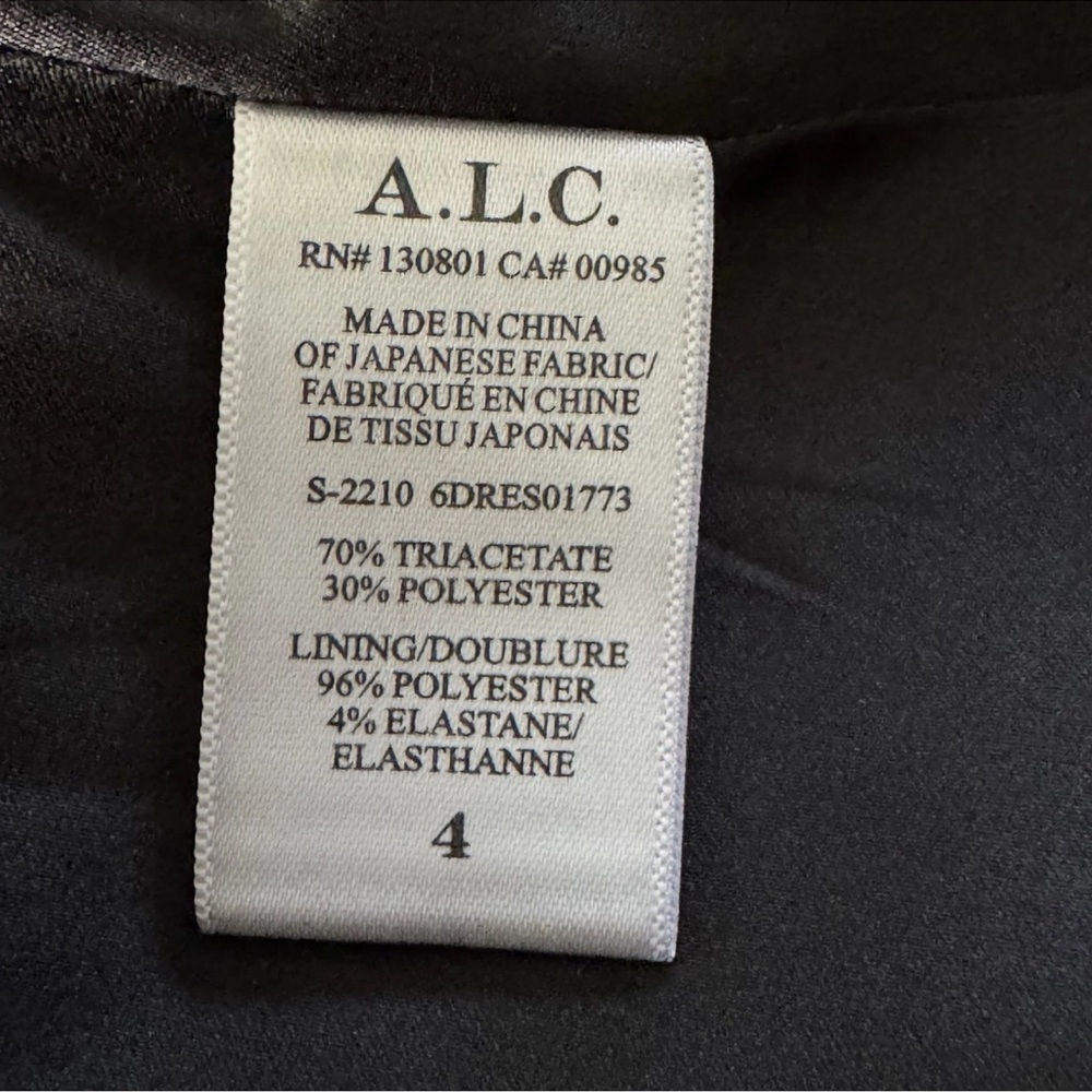 A.L.C. Issa Cutout Black Evening Gown Maxi Dress Size 4 Long Flare Sleeve VNeck - Picture 7 of 9
